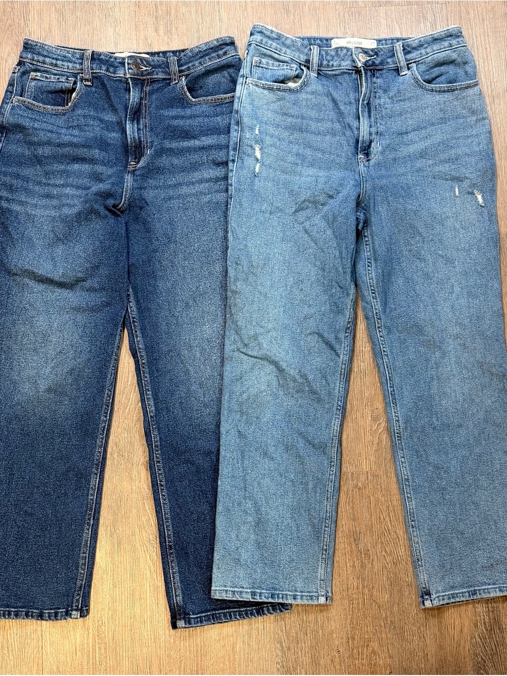 Lot of Hollister Ultra High-Rise 90s Dad Straight Jeans Women's 8S 29 Dark light